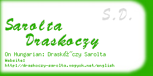 sarolta draskoczy business card